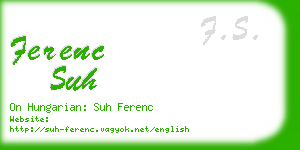 ferenc suh business card